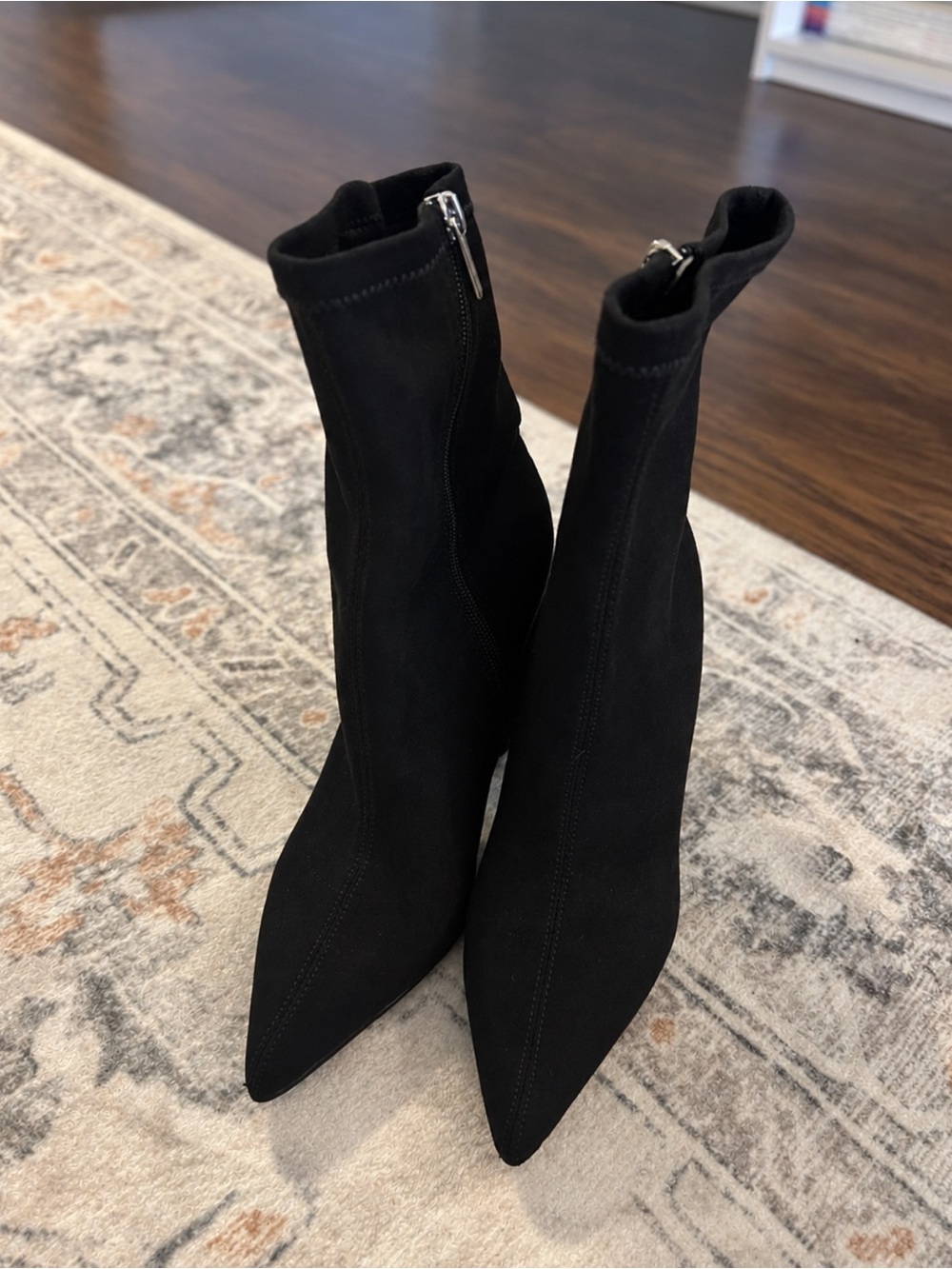 Marc Fisher Black Suede Ankle Boots